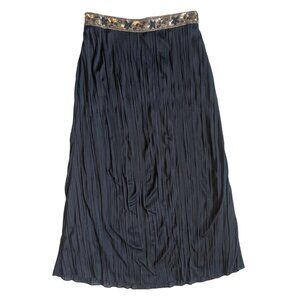 worthington beaded sequin black and brown maxi skirt size small